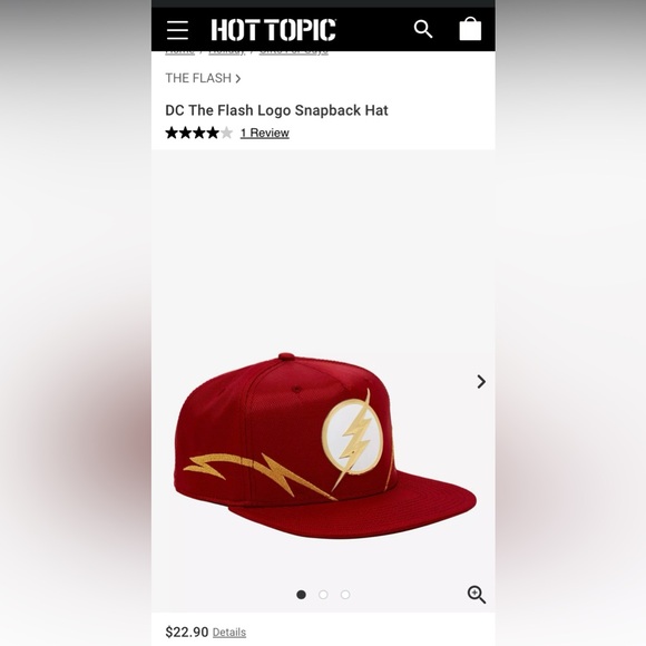 DC The Flash Logo Snapback Hat - Picture 11 of 11